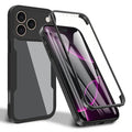 For iPhone 18 Pro Max / 17 Pro Max Case Acrylic + TPU Clear Phone Cover with PET Screen Film - Black