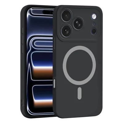 Bulk Purchasing Magnetic Case For iPhone 18 Pro Max  /  17 Pro Max Solid Color Precise Cutouts Soft TPU Phone Cover - Black