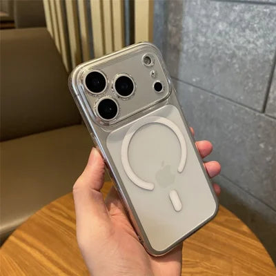 For iPhone 18 Pro Max / 17 Pro Max Magnetic Case Ultra Thin High Transparent PC Anti-Yellowing Phone Cover - Transparent