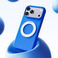 For iPhone 18 Pro Max / 17 Pro Max Case Magnetic Rotatable Kickstand Soft TPU Skin-touch Phone Cover - Dark Blue