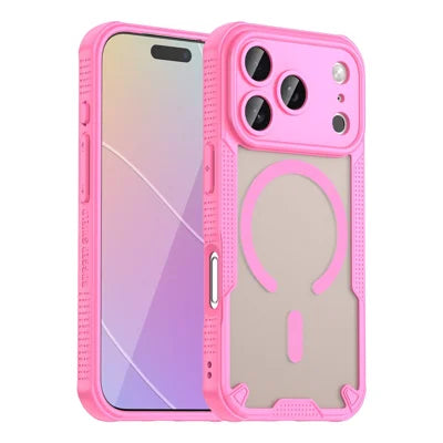 For iPhone 18 Pro Max  /  17 Pro Max Magnetic Case TPU + PC Phone Back Cover - Pink