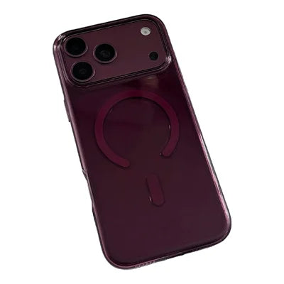 For iPhone 18 Pro Max / 17 Pro Max Case Compatible with MagSafe High Transparency 2.0mm PC Phone Cover with Metal Button Covers - Purple
