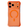 For iPhone 18 Pro Max / 17 Pro Max Case Compatible with MagSafe Airbag Shockproof PC + TPU Clear Phone Cover - Orange