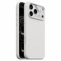 AULUMU for iPhone 18 Pro Max / 17 Pro Max Magnetic Case  Vegan Leather + PC Phone Cover - White