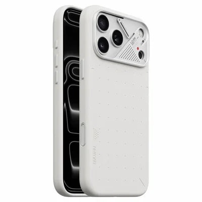 AULUMU for iPhone 18 Pro Max / 17 Pro Max Magnetic Case  Vegan Leather + PC Phone Cover - White