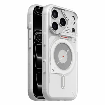 AULUMU for iPhone 18 Pro Max / 17 Pro Max Magnetic Case Glow in the Dark Design TPU IMD Phone Cover - White