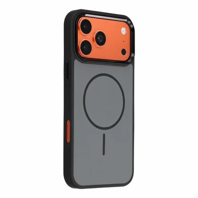 For iPhone 18 Pro Max  /  17 Pro Max Magnetic Case Metallic Skin Feel PC + TPU Anti Drop Anti Scratch Phone Cover - Black