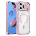 For iPhone 18 Pro Max / 17 Pro Max Magnetic Case TPU + PC Clear Phone Cover - Transparent Pink