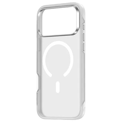 ZGA For iPhone 18 Pro Max Magnetic Case Skin-Touch PC + TPU Matte Anti-Fingerprint Phone Cover - White
