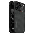 AULUMU For iPhone 18 Pro Max / 17 Pro Max Aramid Fiber Case Ultra Thin Magnetic Phone Cover with Real-Time Temperature Monitoring - Black