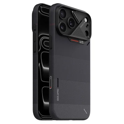 AULUMU for iPhone 18 Pro Max / 17 Pro Max Aramid Fiber Case Compatible with MagSafe Heat Dissipation Phone Cover - Ombre Black
