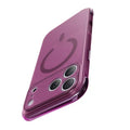 Magnetic Phone Case for iPhone 18 Pro Max  /  17 Pro Max Air Cushion Shockproof PC + TPU Mobile Back Cover - Wine Red