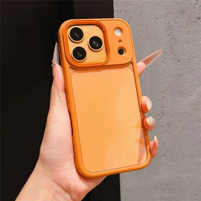 For iPhone 18 Pro Max / 17 Pro Max Case Anti-Drop TPU + PC Clear Phone Back Cover - Orange