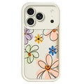 For iPhone 18 Pro Max TPU Case Hand-Drawn Floral Pattern Phone Back Cover - White