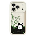 For iPhone 18 Pro Max / 17 Pro Max Case Cartoon Panda Bamboo Pattern TPU Anti-Slip Protective Phone Cover - White