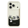 For iPhone 18 Pro Max / 17 Pro Max Case Four Cartoon Pandas Pattern Soft TPU Protective Phone Cover - White