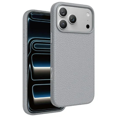 KEEPHONE LYCUCCI Series for iPhone 18 Pro Max  /  17 Pro Max Magnetic Case Liquid Silicone Phone Cover with Lanyard Holes - Light Grey