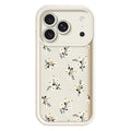 For iPhone 18 Pro Max / 17 Pro Max TPU Case Floral Pattern Rubberized Phone Back Cover - White