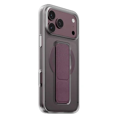 KEEPHONE STANTA Series for iPhone 18 Pro Max  /  17 Pro Max Magnetic Case PC + TPU Shockproof Phone Cover with PU Leather Wrist Band - Burgundy