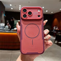 For iPhone 18 Pro Max / 17 Pro Max Magnetic Case PC + TPU 2 in 1 Shockproof Scratch-Resistant Phone Cover - Jujube Red