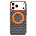 For iPhone 18 Pro Max / 17 Pro Max Magnetic Case Contrast Color Heat Dissipation TPU + PC + TPE Phone Cover - Grey