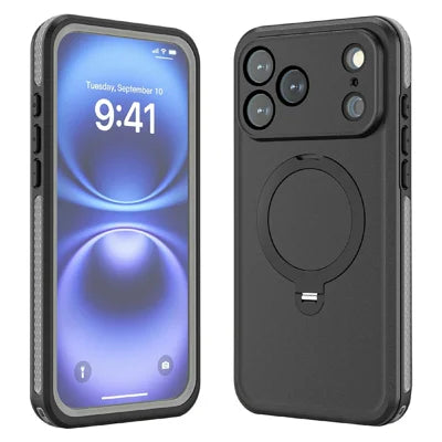 REDPEPPER For iPhone 18 Pro Max / 17 Pro Max IP68 Waterproof Case Compatible with MagSafe Kickstand Phone Back Cover - Black