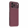 X-LEVEL for iPhone 18 Pro Max / 17 Pro Max Case Carbon Fiber Texture Hard PC Phone Cover Anti Shock - Cherry Red