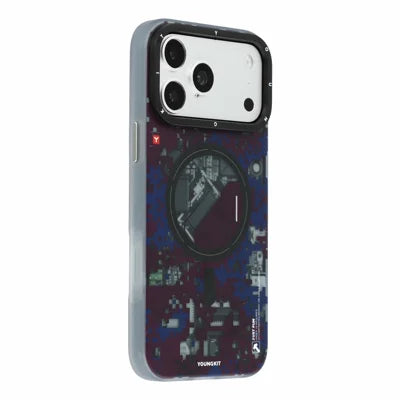 YOUNGKIT For iPhone 18 Pro Max / 17 Pro Max Magnetic Case Pixel Camouflage 2.0 Shockproof TPU PC Phone Back Cover -  Midnight