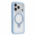 X-LEVEL for iPhone 18 Pro Max / 17 Pro Max Case Magnetic Metal Kickstand TPU PC Phone Back Cover - Baby Blue