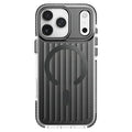 ROCK for iPhone 18 Pro Max / 17 Pro Max Magnetic Case Stripe Design PC + TPU IMD Iridescent Phone Cover - Black