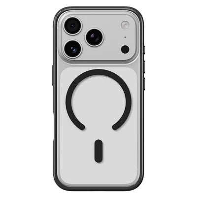 ROCK for iPhone 18 Pro Max / 17 Pro Max Magnetic Case PC + TPU Anti-Yellowing Clear Phone Cover - Black