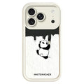 For iPhone 18 Pro Max Phone Case TPU Rubberized Anti-Slip Whitewasher Panda Pattern Back Cover - White