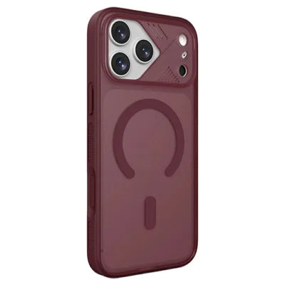 For iPhone 18 Pro Max / 17 Pro Max Magnetic Case Precise Cutouts TPU + PC Shockproof Non-Slip Phone Cover - Cherry Red