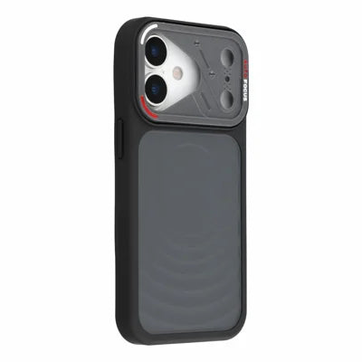 For iPhone 18 Pro Max / 17 Pro Max Magnetic Case Water Ripple Texture PC + TPU Scratch Resistant Phone Cover - Black
