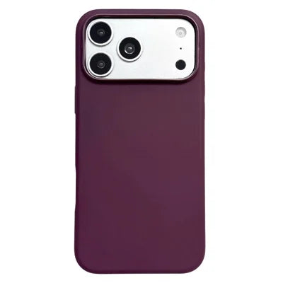 For iPhone 18 Pro Max Magnetic Case Liquid Silicone Phone Back Cover (No Logo) - Wine Red