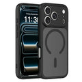 For iPhone 18 Pro Max / 17 Pro Max Magnetic Case Skin Touch PC + TPU Precise Camera Cutouts Shockproof Phone Cover - Black