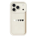 For iPhone 18 Pro Max TPU Case Rubberized Anti-Slip Five Heart Pattern Phone Back Cover - White