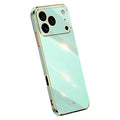 XINLI For iPhone 18 Pro Max  /  17 Pro Max Case TPU Phone Cover with Electroplating Frame - Cyan