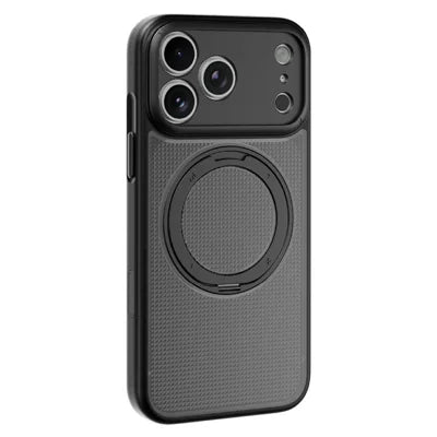 MOMAX SōMA Crystal For iPhone 18 Pro Max  /  17 Pro Max Case Compatible with MagSafe PC + TPU Phone Cover with Rotating Kickstand - Space Black