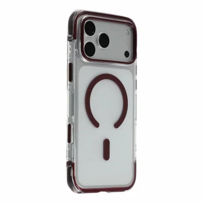 X-LEVEL for iPhone 18 Pro Max / 17 Pro Max Case Compatible with MagSafe PC TPU Anti-drop Airbag Phone Cover - Cherry Red