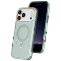 For iPhone 18 Pro Max  /  17 Pro Max Magnetic Case Rotating Kickstand PC + TPU Phone Protective Cover - Mint Green