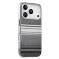 For iPhone 18 Pro Max  /  17 Pro Max Magnetic Case Starry Grey Frame Woven Texture PU Leather TPU PC Shockproof Phone Cover - Black