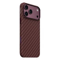 KEEPHONE TITAN ARAMID Series for iPhone 18 Pro Max  /  17 Pro Max Magnetic Case Ultra Thin Aramid Fiber + TPU Buttons Phone Back Cover - Burgundy Robin