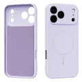 ABEEL For iPhone 18 Pro Max Magnetic Case Skin Touch Liquid Silicone Phone Back Cover - Purple