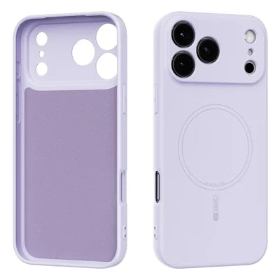 ABEEL For iPhone 18 Pro Max Magnetic Case Skin Touch Liquid Silicone Phone Back Cover - Purple