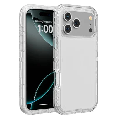 For iPhone 18 Pro Max / 17 Pro Max Case 3 in 1 Detachable Shockproof TPU + PC Phone Back Cover - Transparent