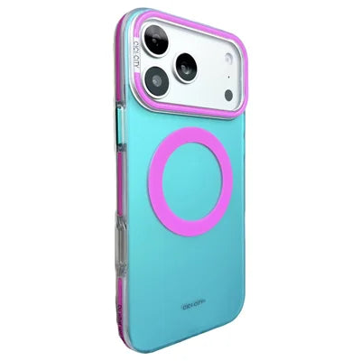 CICI-CITY For iPhone 18 Pro Max / 17 Pro Max Magnetic Case IMD Matte Contrast Color PC + TPU Phone Cover - Blue