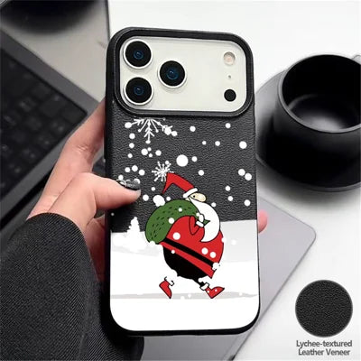 For iPhone 18 Pro Max / 17 Pro Max Case Christmas Elements Pattern Large Camera Cutouts TPU Phone Cover - Black