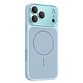 For iPhone 18 Pro Max / 17 Pro Max Magnetic Case TPU + Liquid Silicone Full Lens Coverage Protection Phone Cover - Sky Blue