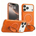 RIMBMAX R86 for iPhone 18 Pro Max / 17 Pro Max Case Rotatable Magnetic Kickstand Soft TPU Anti Scratch Phone Cover - Orange